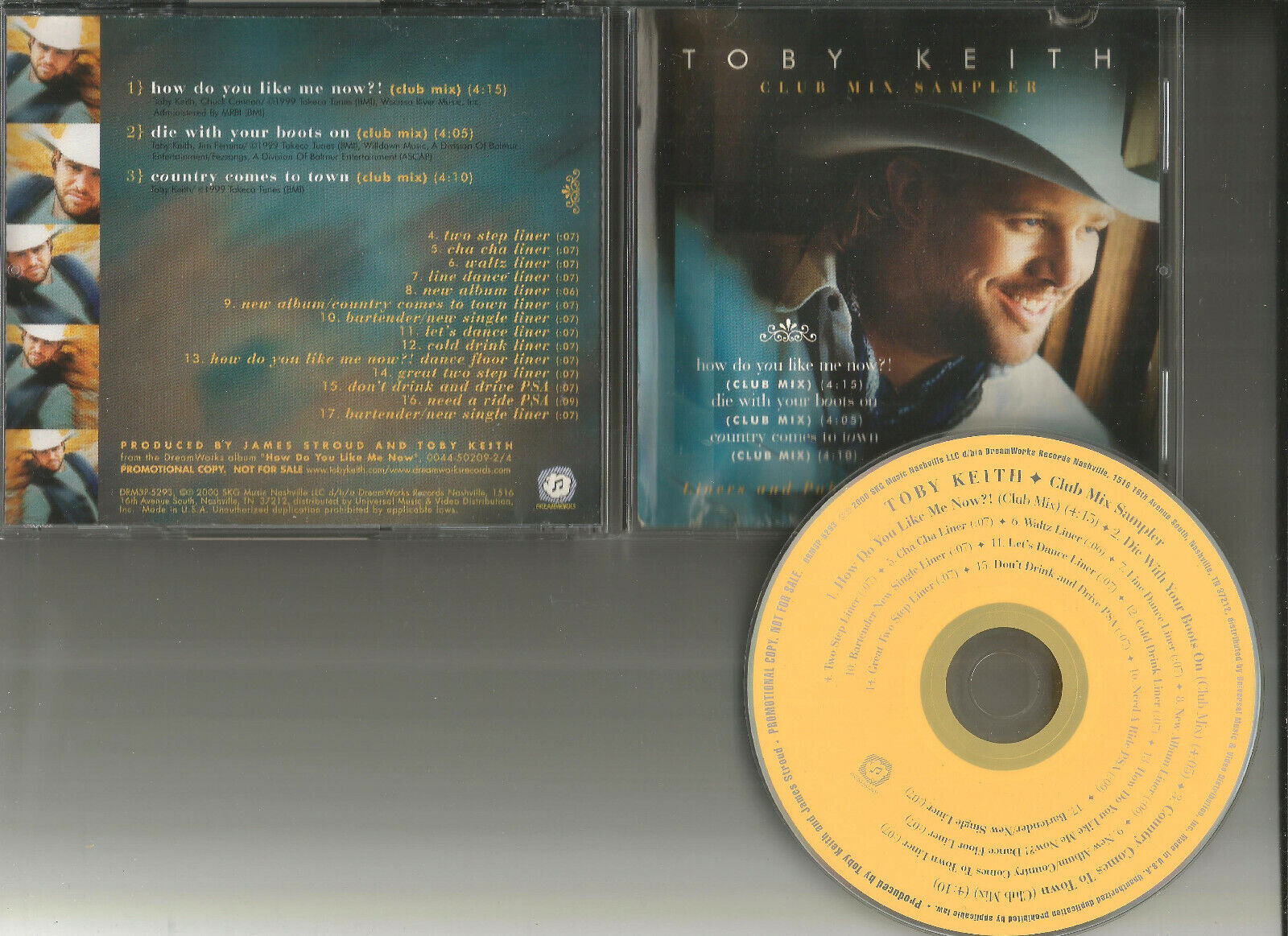 TOBY KEITH How do / With Boots / Comes home RARE REMIXS & LINERS PROMO CD single - Helia Beer Co